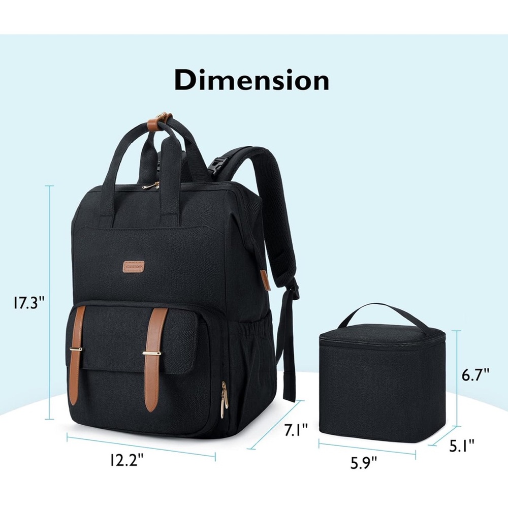 Diaper Bag Backpack, Breast Pump Backpack with 15.6 inch Laptop Sleeve, Olive